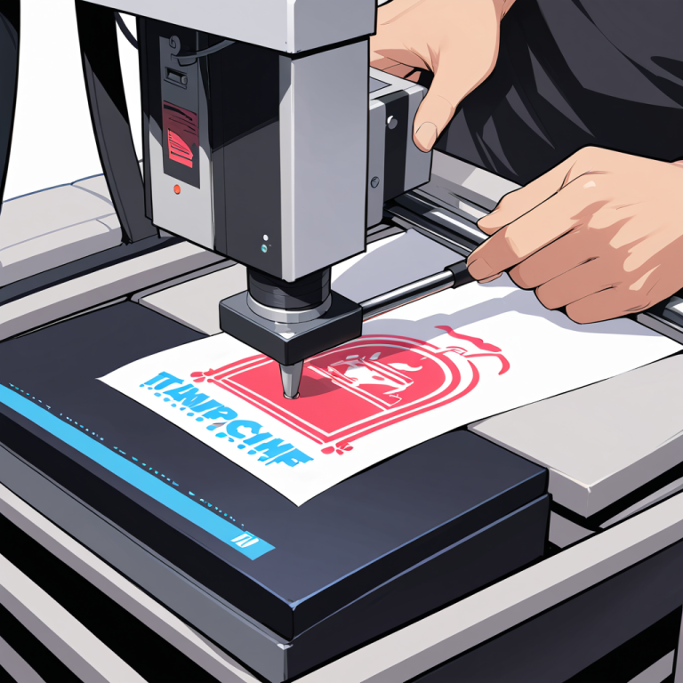 tamp machine printing on shirt